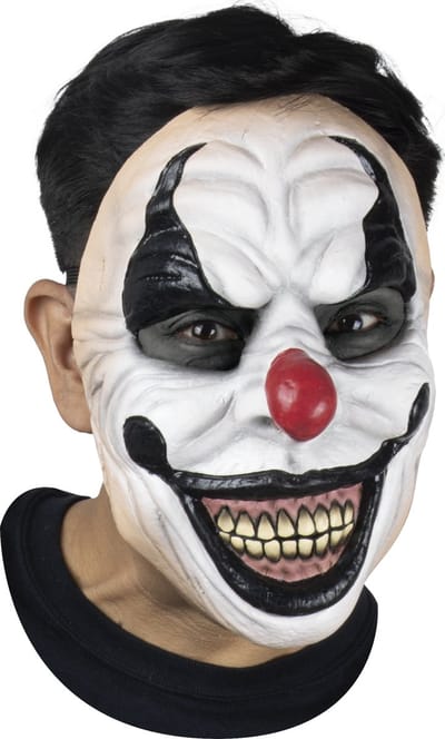 Partychimp Emo Clown Gezichtsmasker Eng Horror Clown Masker voor bij Halloween Kostuum Volwassenen Carnaval Halloween Masker Halloween Maskers Volwassenen - Latex - One size