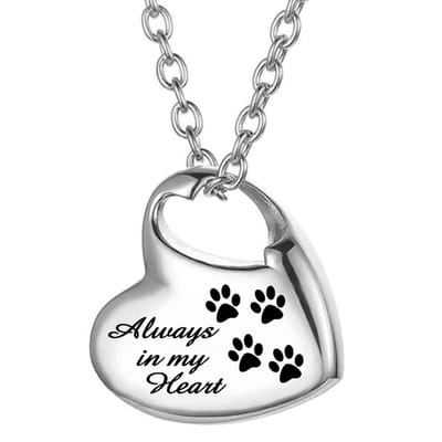 Fako Bijoux® - Ashanger / Assieraad - Uitgesneden Hart - Pootjes - RVS - Staal - Zilverkleurig