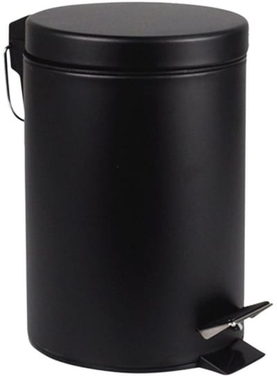 Tiss® Pedal Bin Classic Pedaalemmer - badkamer en toilet - 12 L - Prullebank - Zwart