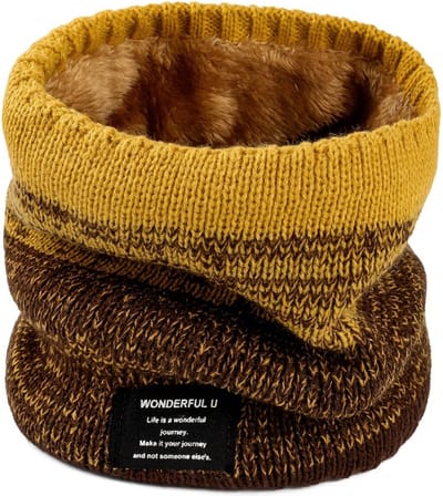 Livano Nekwarmer - Dames - Fleece - Motor - Bandana - Masker - Colsjaal - Sjaal - Gewatteerd - Skiën - Winter - Fietsen - Gember
