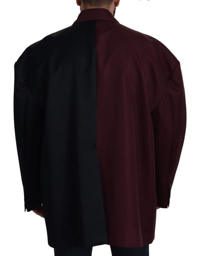 Dolce & Gabbana Bordeaux Polyester Dubbelzijdig Herenjasje