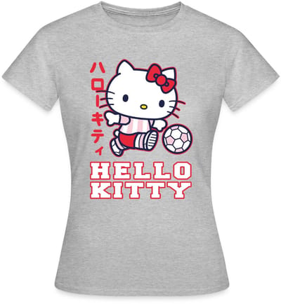 Hello Kitty Speelt Voetbal T-Shirt Dames