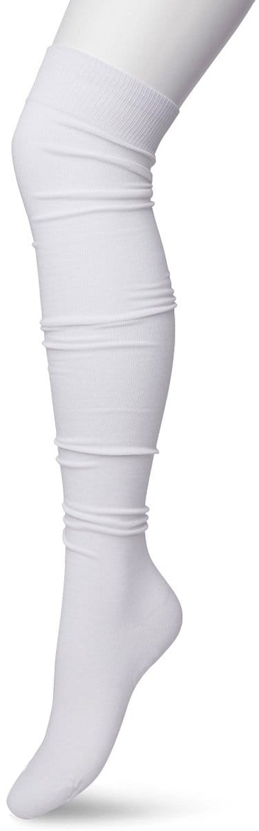 Bonnie Doon Overknee Kousen Wit Dames maat 36/42 - Overknee Sokken - Over de knie - Katoen - Gladde Naden - Extra Comfortabel - Maximaal Draagcomfort - Warm - Overknees - Kniekousen - White - P53496.103