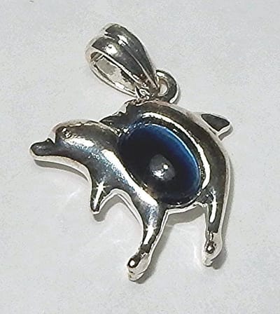 Zilverkleurige Dolfijn Hanger