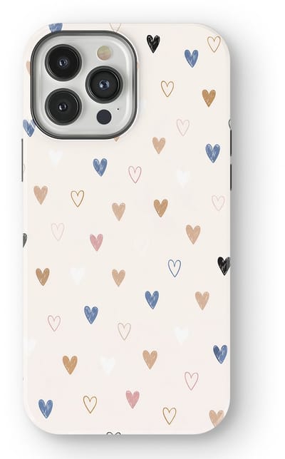 Tough Hoesje met Hartjes geschikt voor iPhone 13 Pro Max | Little Love Tough Case Geschikt voor Mag | Hartjes Print Backcover geschikt voor iPhone 13 Pro Max Heart Harmony