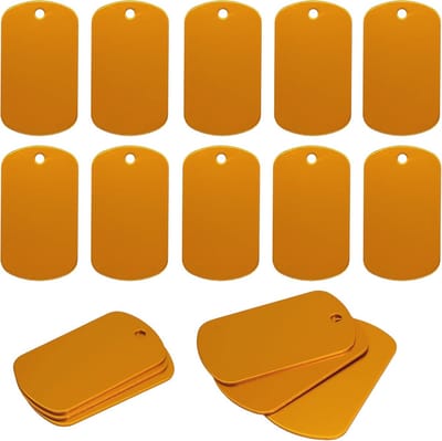 Blanco Aluminium Gravure Tags - 25 Stuks - Perfect voor Hondenpenning en Knutselprojecten