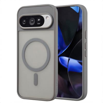 imoshion Hoesje - Geschikt voor Google Pixel 10 / 9 / 9 Pro / 10 Pro - Color Guard Backcover met Magnetische Ring - Grijs