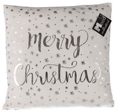 In the Mood Collection Merry Christmas Kussen Wit 40x40x10 cm