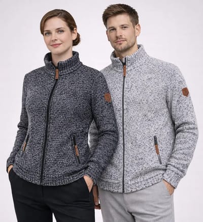 Lizzard Sports Unisex Vest met Rits Navy - Gebreid Cardigan Unisex Heren & Dames - Maat S