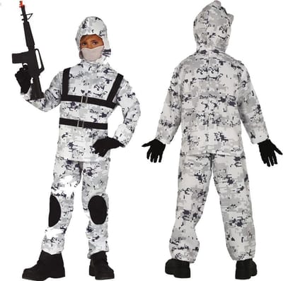 Fiestas Guirca - Kinderkostuum Artic Soldier - 10-12 jaar - Carnavalskleding - Carnaval - carnavalskleding 2027 - Carnaval kostuum