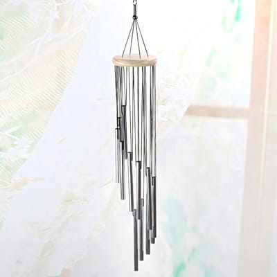 Muziek Windgong 12 Buizen Pijp Windgongen Bellen Decor Goud/zilver Voor Woonkamer Slaapkamer Eetkamer Koffiebar Windgongen Buizen white