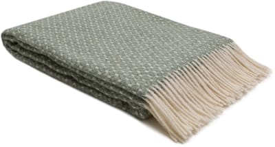 WOOOL Plaid - Caledonia (Lichtgroen) - 140x200cm - 100% Wol