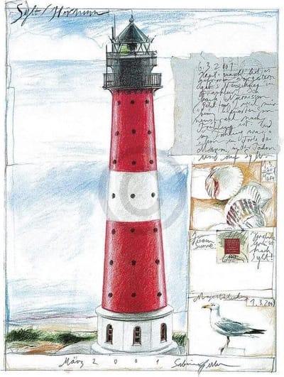 Kunstdruk Sabine Gerke - Sylt / Hörnum 40x50cm