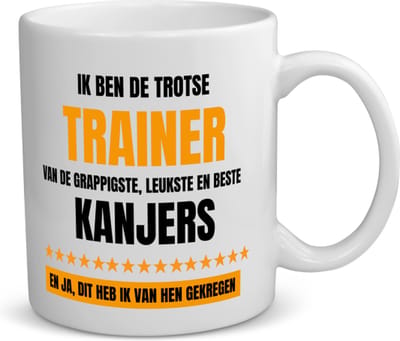 Akyol - trotse trainer koffiemok - theemok - Trainer - een trainer - sport - verjaardagscadeau - cadeau voor trainer - 350 ML inhoud