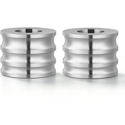 VEVOR Vervangende rolaccessoires voor walserij: 2 gebogen rollen, 3 groefmaten, accessoires voor doe-het-zelf sieradengereedschap, hoogwaardig gelegeerd staal, voor het persen van kneedbare metalen zoals goud, zilver en messing.