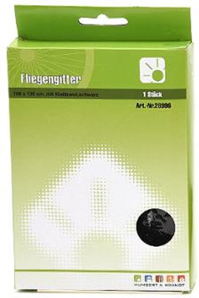 Insecten raam hor/gordijn - zwart - klittenband - polyester - 130 x 150 cm