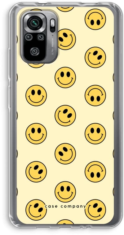 Case Company® - Hoesje geschikt voor Xiaomi Redmi Note 10S hoesje - Smiley N°2 - Soft Cover Telefoonhoesje - Bescherming aan alle Kanten en Schermrand