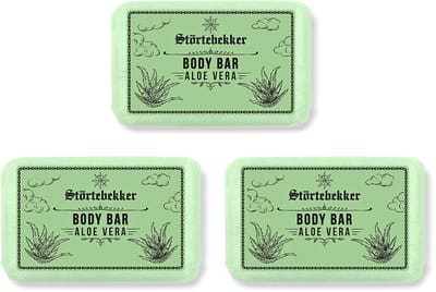 Störtebekker® Body Bar Aloë vera - Plasticvrije Vaste Zeep & Douchegel Heren - Natuurlijke & Duurzame Lichaamsverzorging - Vegan Bodywash met Sheaboter - 120g