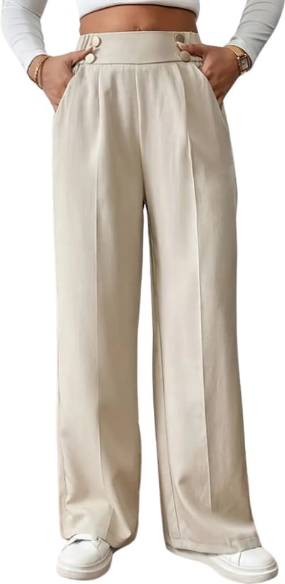 Livano Pantalon Dames - Chino - Golfbroek - Nette Broek - Met Elastische Tailleband - Volwassenen - Abrikoos - S