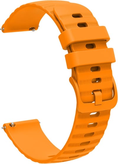 Siliconen bandje - geschikt voor Garmin Venu (2 Plus) / Venu SQ (2) / Vivomove (Style - Sport) / Vivoactive 3 / 5 / 6 / Forerunner 55 / 165 / 245 / 645 / 570 - 42mm - oranje