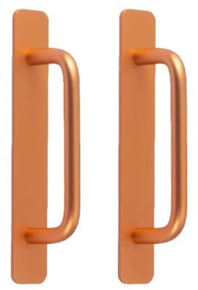 Dailygoods - 2 Zelfklevende Zwart/Zilver/Goud Interne Deurgrepen, Badkamerdeurklink, Zonder Boren, Push-pull Deurgreep Voor Keuken, Balkon, Schuifdeuren, 14,7 cm (Goud)