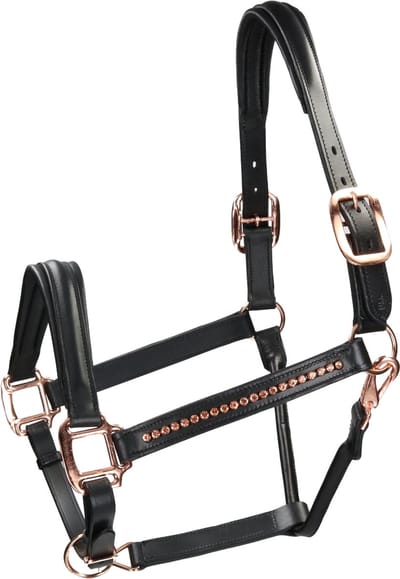 Horsegear Halster Horsegear Rose Gold Zwart