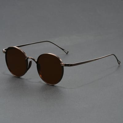 Ultralichte Zonnebril van Puur Titanium voor Mannen Vrouwen Retro Japanse Luxe Merk Designer Mode Zonnebril