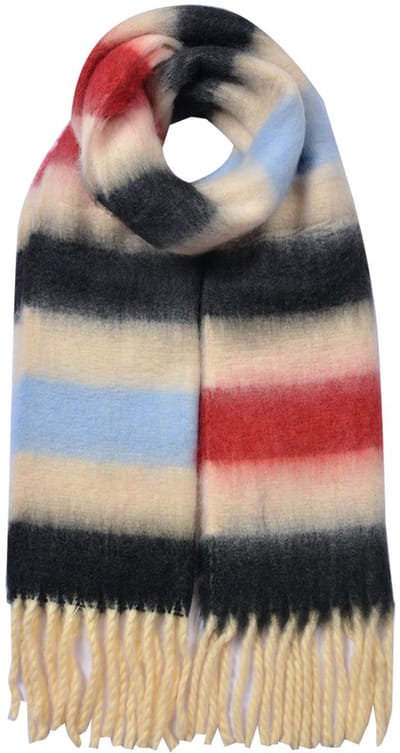 Clayre & Eef Wintersjaal Dames 37x210 cm Rood Synthetisch