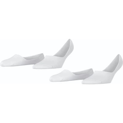 Burlington Everyday 2-Pack onzichtbar eenkleurig katoen multipack footies dames wit - maat 37-38