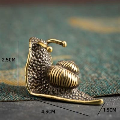 Massief Koperen Slak Ornamenten Messing Simulatie Dierbeeldjes Thee Huisdier Miniaturen Thuisgebruik Decoraties Feng Shui Cadeau Idee gray