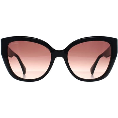 Max Mara Cat Eye Womens Shiny Black Smoke Grey Gradient MM0040 Logo 11