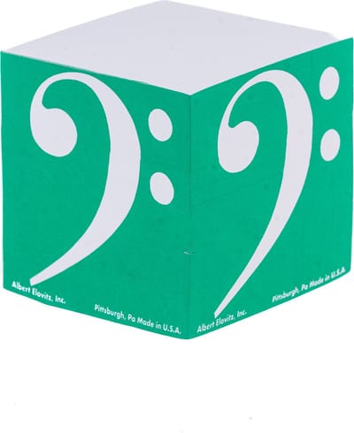 Memo blokje Bassleutel, groen