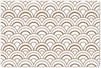 Placemats 45x30 cm - Placemat kunststof - 1 stuk - Klassiek - Motief - Terracotta - Borden onderleggers - Decoratie voor op tafel - Keuken tafeldecoratie accessoires - Vinyl onderlegger - Tafelversiering