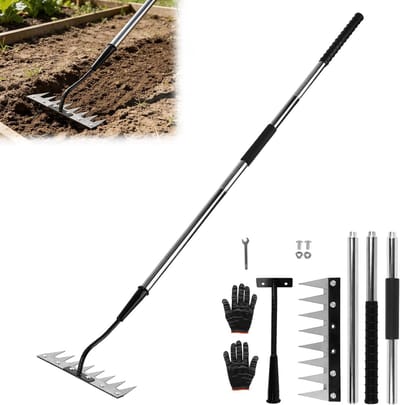 Handmatige Grasrandafsnijders van 108 cm met T-handvat voor Tuinen, Opritten en Stoepen, Zwart