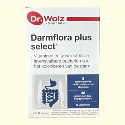 Dr. Wolz Darmflora Plus Select 40 capsules |Hoogwaardige biotica supplementen plus met miljarden melkzuurbacterien | Verbeter opname en darmwerking