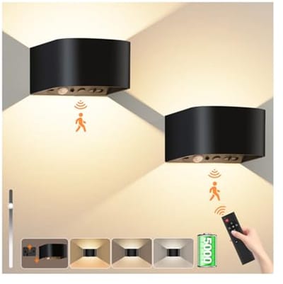 Draadloze Oplaadbare Wandlamp met Bewegingssensor – 5000 mAh LED Lamp voor Binnen en Buiten