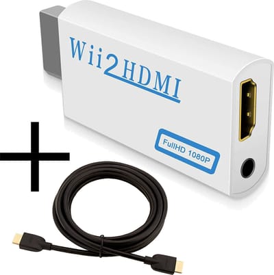 Wii HDMI-adapter Converter 1080p Met HDMI Kabel - Geschikt voor Nintendo Wii - Full HD Kwaliteit
