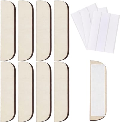 Dailygoods - Scharnierreparatieset - Houten plaat - 8 x 3,5 inch - Deurgatafdekking - Vulplaat voor houten scharnieren - Geschikt voor keukenkast - DI...