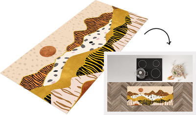 Keukenloper - Loper keuken - Tijgerprint - Dieren - Landschap - 120x50 cm - Keukenloper vinyl