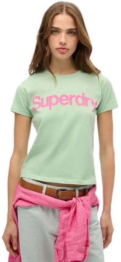 Superdry - Core City T-shirt met logo en aansluitende pasvorm - Dames - T-shirts