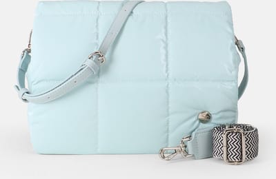 SEIDENFELT MANUFAKTUR Schoudertas Lahti Crossbody Minty Blue Mintgroen