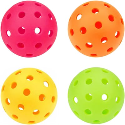 Pickleball Ballen - Sportballen - Outdoor Spelen - 40 Gaten Ontwerp - 4 Stuks - Meerkleurig