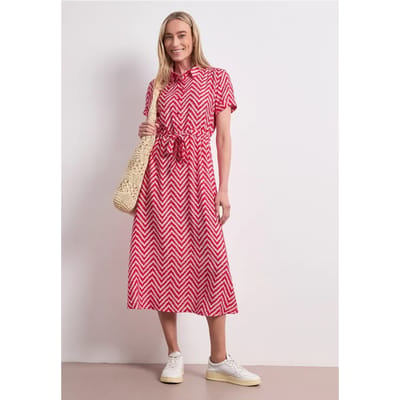Midi-jurk met zigzagpatroon