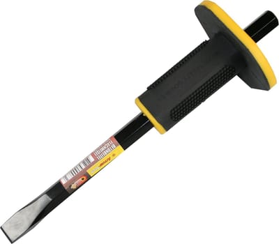 Benson Koudbeitel - Vlakbeitel Plat - 30 cm - 2 cm breed - Rubberen grip - Beschermingsplaat