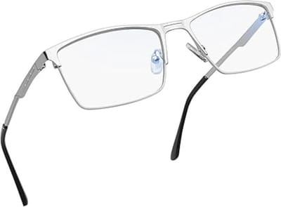 Blauw Licht Bril Zonder Sterkte - Blue Light Glasses - Computerbril - Zilver
