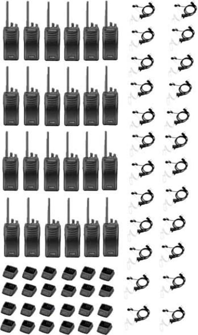 Set van 24 stuks Kenwood TK-3501 PMR446 met beveiliging oortje en tafelladers