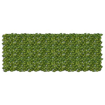 vidaXL - Balkonscherm - met - bladeren - Groen - en - Geel - 200 - x - 75 - cm