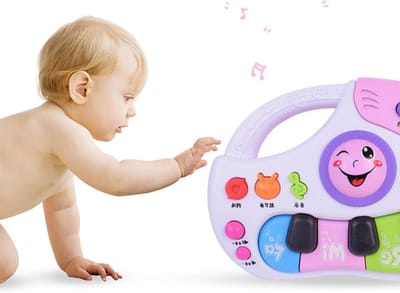 Babypiano Speelgoed - Muziek Speelgoed - Muziek Leren - Dieren Geluiden - 36 x 21 x 6 cm - Roze