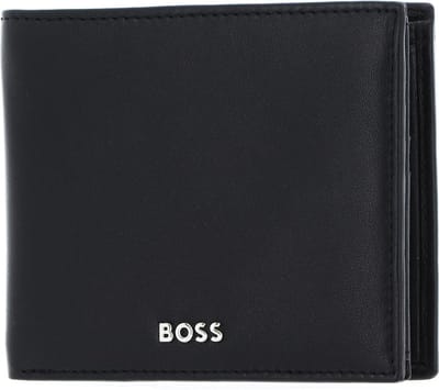 HUGO BOSS Leren Portemonnee Classic Smooth Wallet Black Zwart
