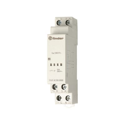 Finder 13.81.8.230.0000 Stroomstootschakelaar DIN-rail 1x NO 230 V/AC 3700 VA 1 stuk(s)